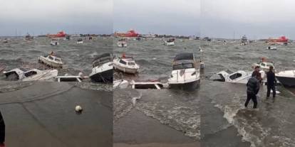 Tuzla'da kuvvetli Lodos tekneleri parçaladı: Tekne sahipleri ne yapacaklarını şaşırdı!
