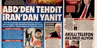 ABD'den tehdit İran'dan yanıt: 12 Ocak 2026 Pazartesi, güncel gazete manşetleri