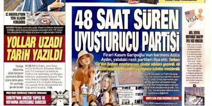 48 saat süren uyuşturucu partisi: 29 Ocak 2026 Perşembe günce gazete manşetleri...