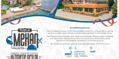 Tuzla Mekan Palmiye yenilenen yüzüyle hizmete açılıyor