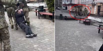 Savaşın sürdüğü o ülkede dikkat çeken görüntü: Sürükleye sürükleye cepheye götürdüler