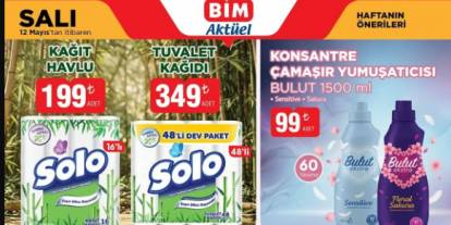 Dev İndirim Başlıyor! BİM 12 Mayıs tarihli aktüel ürün kataloğunu yayınladı