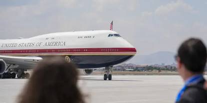 ABD Başkanı Donald Trump'ın uçağı Ankara'ya indi