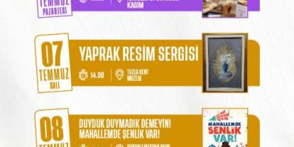 Tuzla’da Bir Hafta Boyunca Kültür, Sanat ve Çocuk Etkinlikleri Düzenlenecek