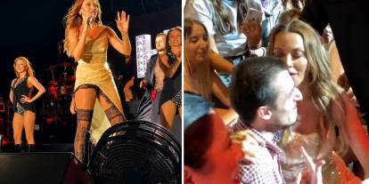 Hadise’nin sürpriz hareketi hayranlarını şaşkına uğrattı: Sahneden inip hayranını böyle öptü!
