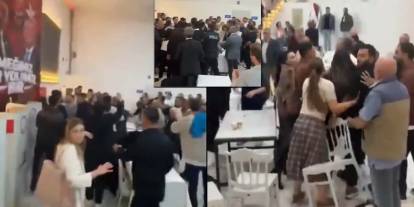 İzmir’de yer yerinden oynadı: YENİ Partililer birbirine girdi yumruklar havada uçuştu!