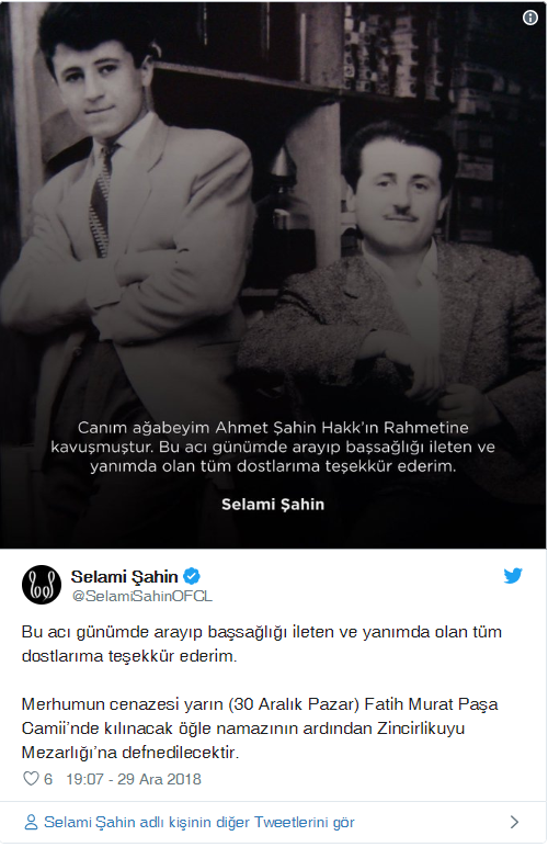Selami Şahin'in ağabeyi Ahmet Şahin kimdir? Neden öldü?