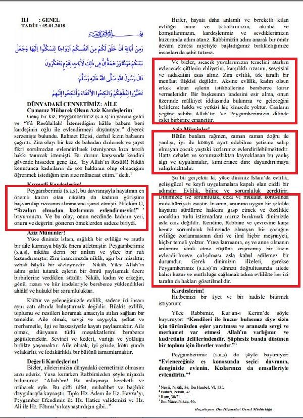 Diyanet'in Bu haftaki Hutbesi | 5 Ocak 2018 Cuma Hutbesi
