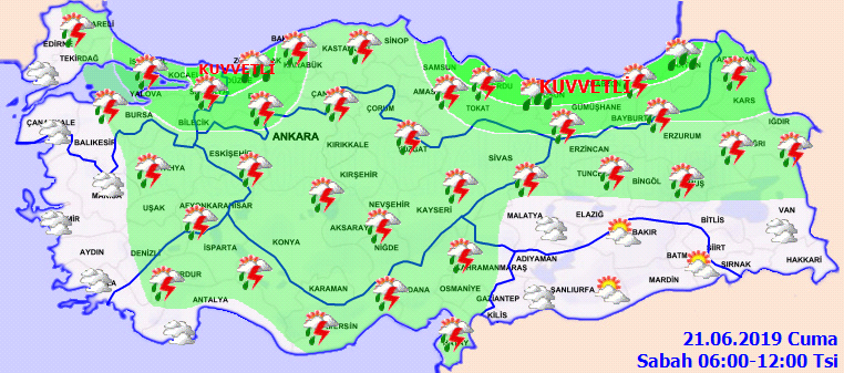 Meteoroloji uyardı: sel, su baskını, yıldırım düşmesi, heyelan, dolu