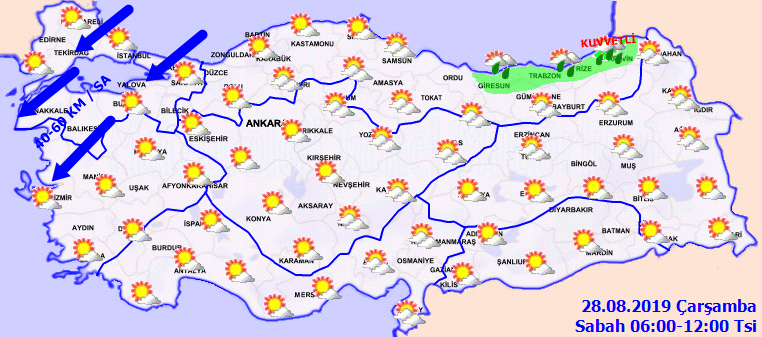 Meteoroloji'den kuvvetli yağış ve kuvvetli rüzgar uyarısı!