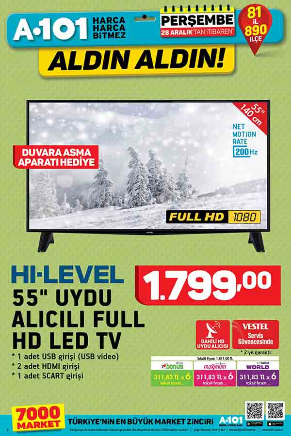 A101 28 Aralık Aktüel İndirim Kataloğu