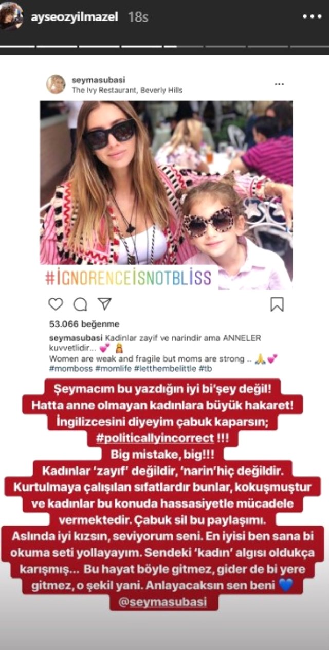Şeyma Subaşı'ya sert uyarı geldi: "Çabuk sil bu paylaşımı"