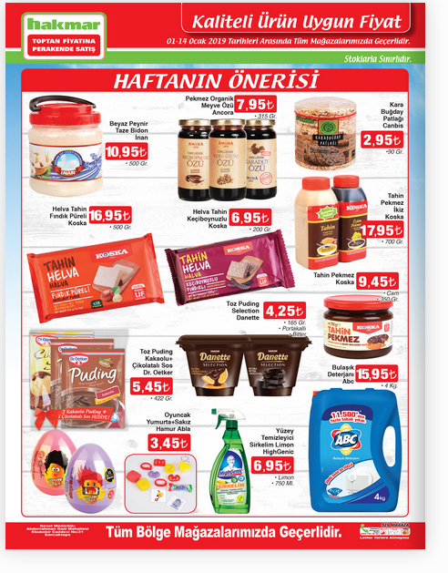 Hakmar 1-7 Ocak insert indirimli ürünleri | Hakmar'da bu hafta neler var? 
