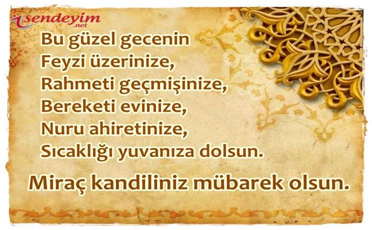 Miraç Kandili 2019 mesajları nelerdir? En güzel, en kısa, resimli kandil mesajları