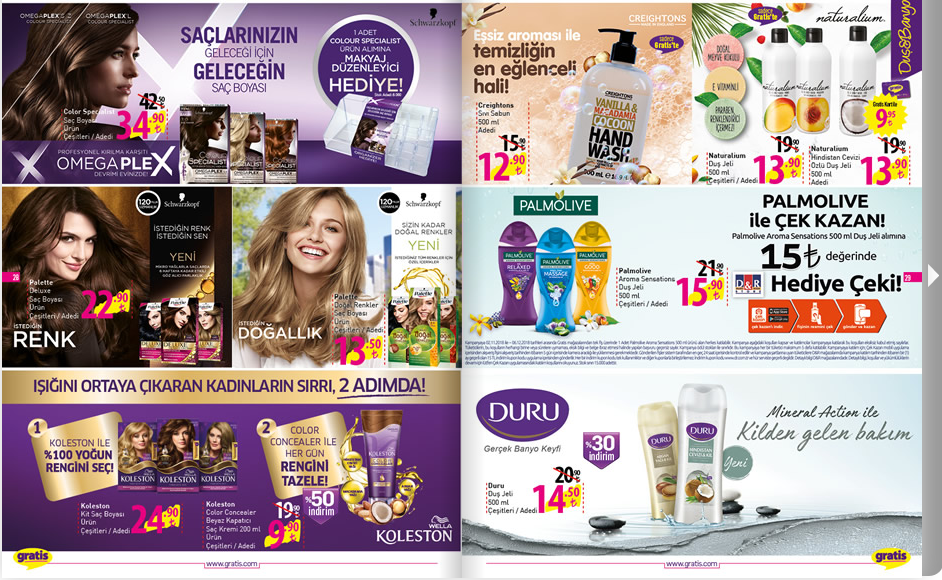 Gratis 2 Kasım 6 Aralık indirim kataloğu|Gratis Kasım ayı indirimli ürünler