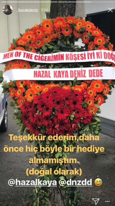 Hazal Kaya'nın Burak Deniz'e Gönderdiği Doğum Günü Hediyesi