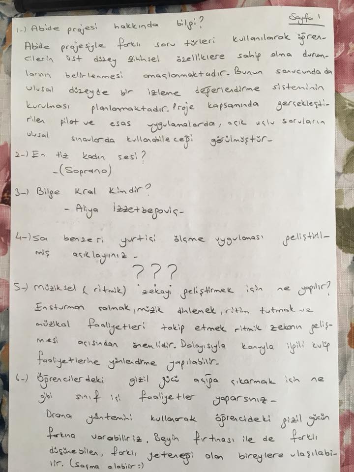 2018 - Öğretmen mülakatlarında sorulan 56 soru!