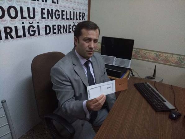 Alaplı engelli bireyler oy kullanmaya hazır