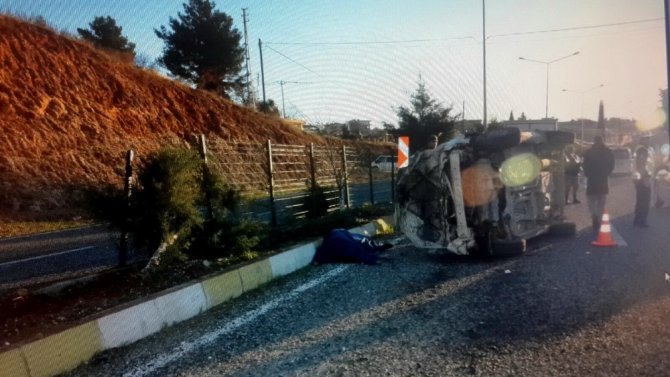 Besni'de Kamyonet takla attı: 1 ölü, 1 yaralı