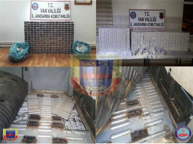 Van'ın Muradiye ilçesinde 10 bin paket kaçak sigara ele geçirildi