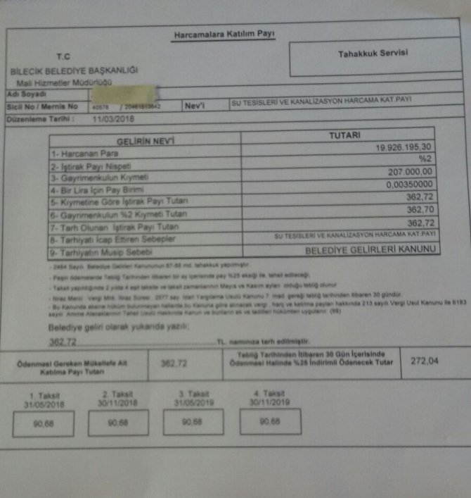 Bilecik Belediyesinin su abonelerine yansıtacağı su deposu ücretine tepki