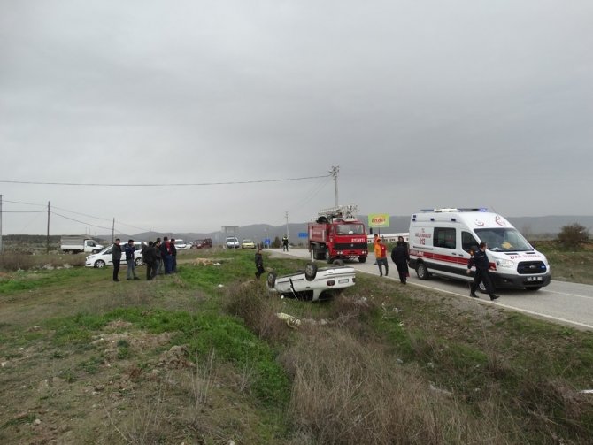 Kütahya'da Otomobil Takla Attı: 1 Yaralı