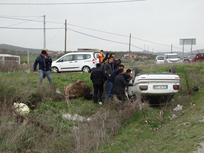 Kütahya'da Otomobil Takla Attı: 1 Yaralı