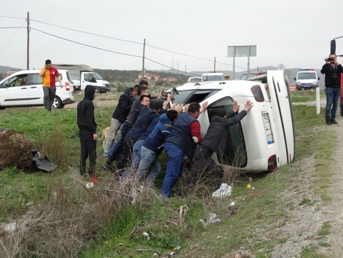 Kütahya'da Otomobil Takla Attı: 1 Yaralı