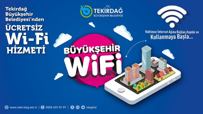 Süleymanpaşa’da ücretsiz internet hizmeti