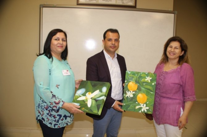 Erzin Halk Eğitim Merkezi yıl sonu sergisi açıldı, sergiye ilgi yoğundu