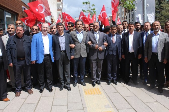 AK Parti Van İl Başkanlığınca düzenlenen gösteride İsrail kınandı