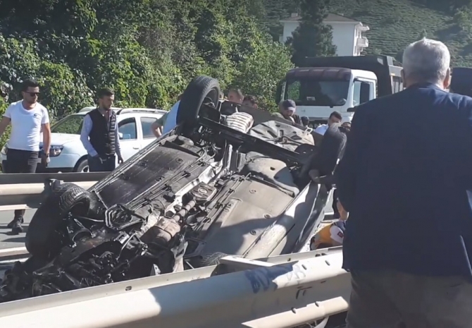Rize’de trafik kazası: 1 ölü, 2 yaralı