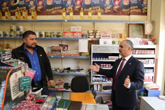 Başkan Aydın mahalle bakkallarına destek verdi