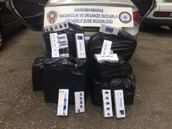 Kahramanmaraş’ta kaçak sigara operasyonu.