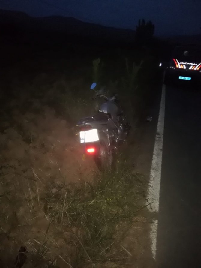 Köpeğe Çarpan Motosiklet Sürücüsü Yaralandı.