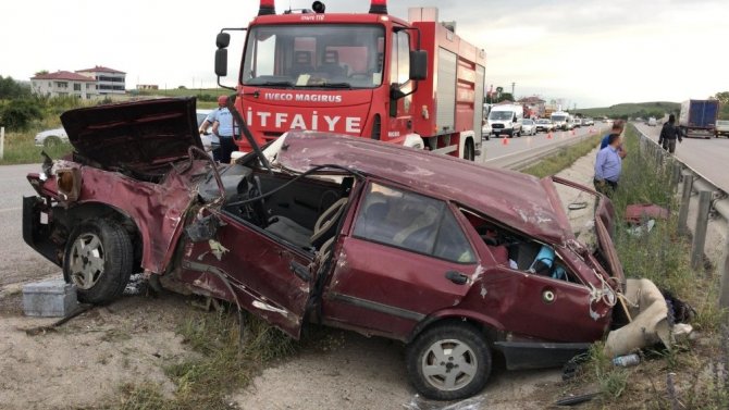 Samsun’da otomobil takla attı: 3 yaralı