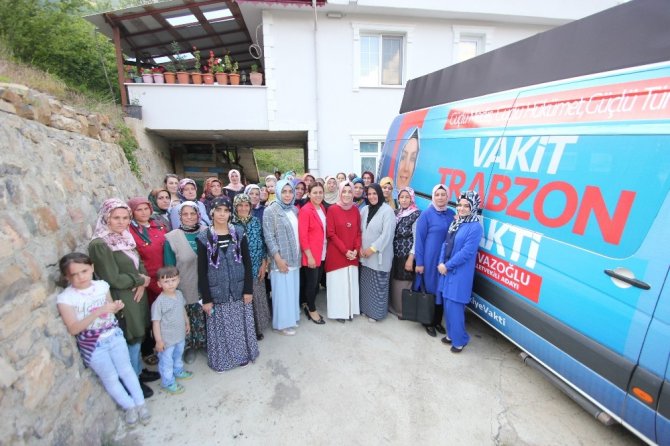 AK Parti Trabzon Milletvekili adayları Adnan Günnar, Bahar Ayvazoğlu, Salih Cora ve Vehbi Koç seçim gezilerini sürdürüyor