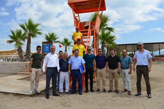 Kumluca’da yüzme alanları denetlendi