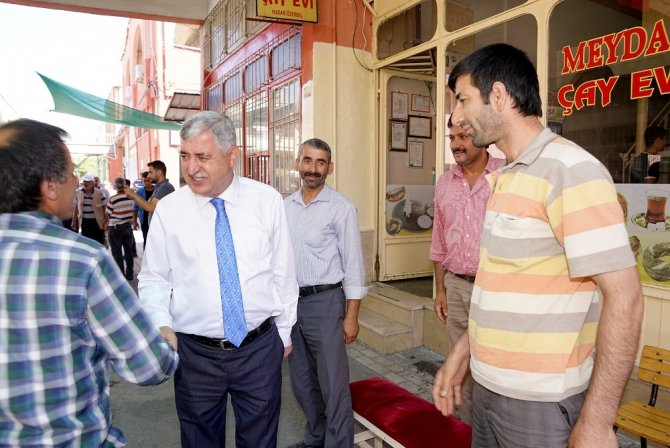 Polat, Şire Pazarı Esnafıyla bir araya geldi