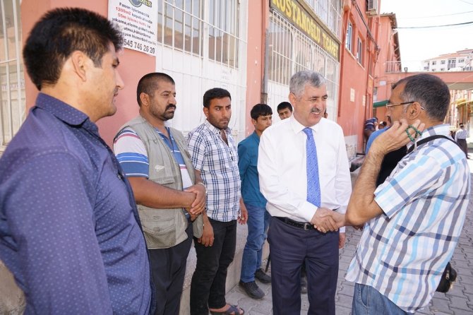 Polat, Şire Pazarı Esnafıyla bir araya geldi