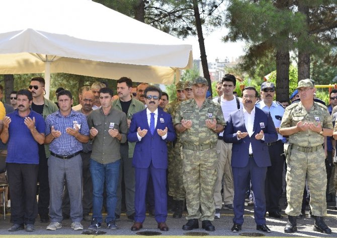 Şehit korucu için tören düzenlendi