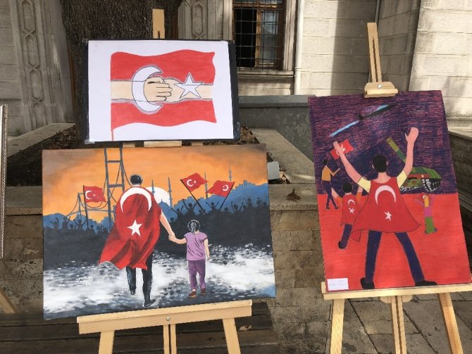 Öğrencilerin gözünden 15 Temmuz Resim Sergisi