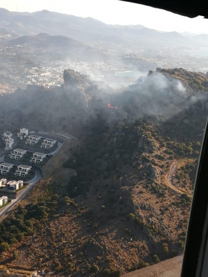 Bodrum’da korkutan yangın