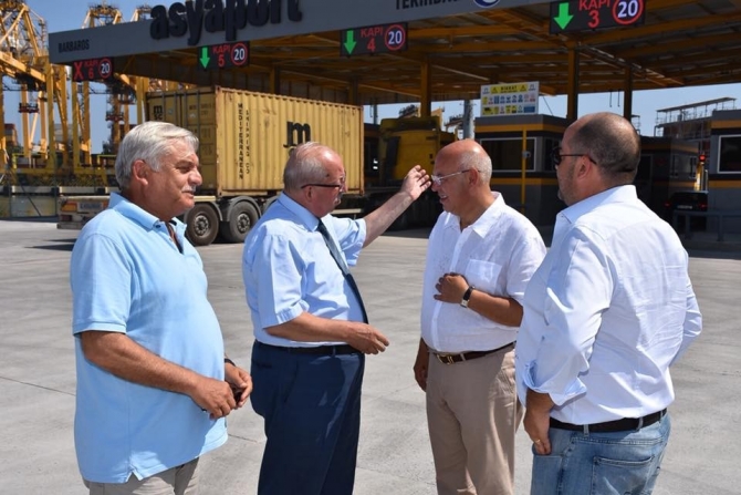 Başkanlar, Türkiye’nin en büyük limanında incelmelerde bulundu
