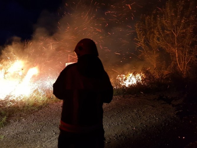 Orhangazi Yeniköy Anaçayır mevkiinde, korkutan yangın