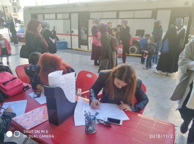 AK Parti Çankırı Gençlik Kolları ve Kadın Kolları Teşkilatı kan bağışında bulundu