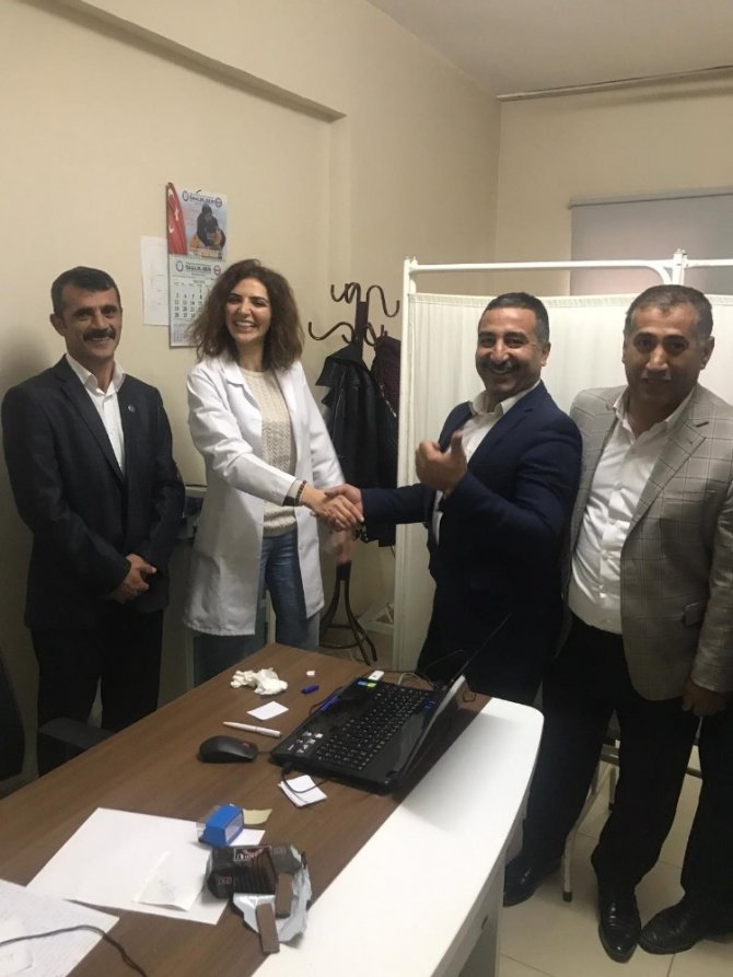 Sağlık-Sen'den Beytüşşebap’ta göreve başlayan Dr. Neslihan Arslan’a hayırlı olsun ziyareti