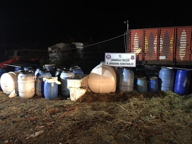 Çanakkale’de kaçak içki operasyonu "7 bin 125 litre kaçak şarap ele geçirildi"