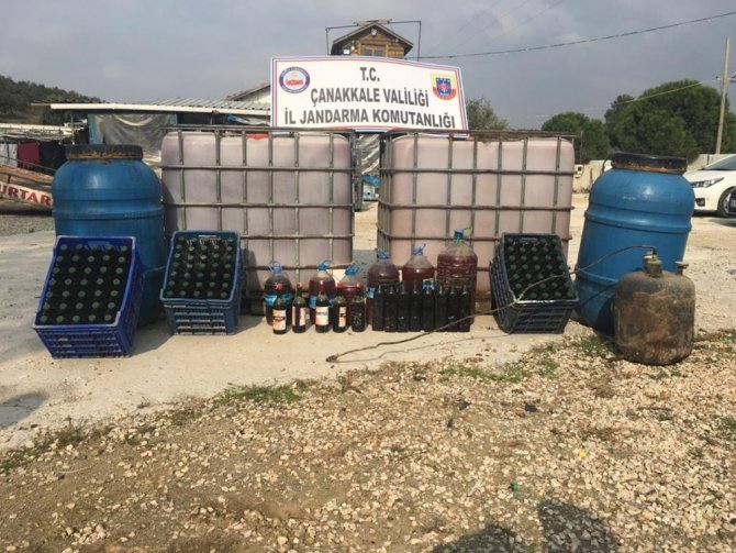 Çanakkale’de kaçak içki operasyonu "7 bin 125 litre kaçak şarap ele geçirildi"