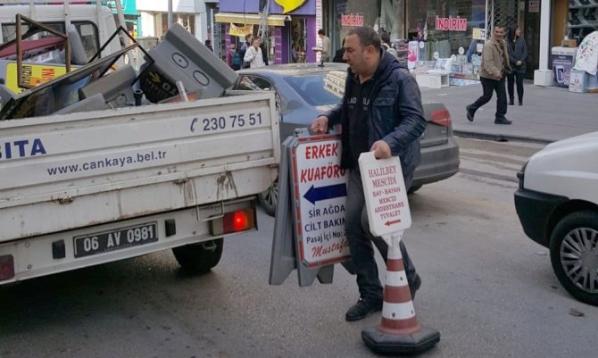Kaldırımların işgali konusunda duyarlı çalışmalar devam ediyor